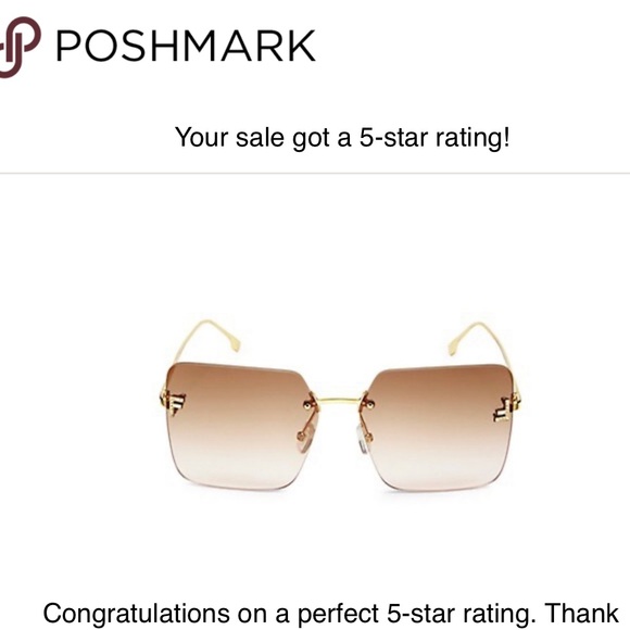 Fendi F Monogram Rimless Metal Butterfly Sunglasses Black - Picture 6 of 6